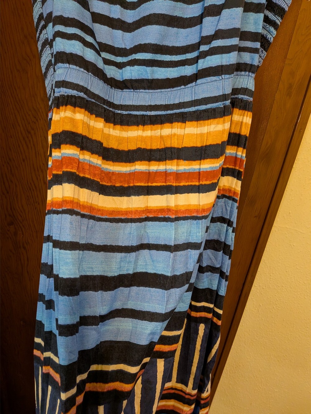 NIC+ZOE Multi-color Striped Sleeveless Maxi Dress Large Smocked Back NWT - Picture 6 of 14